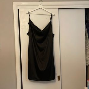 Black silk dress